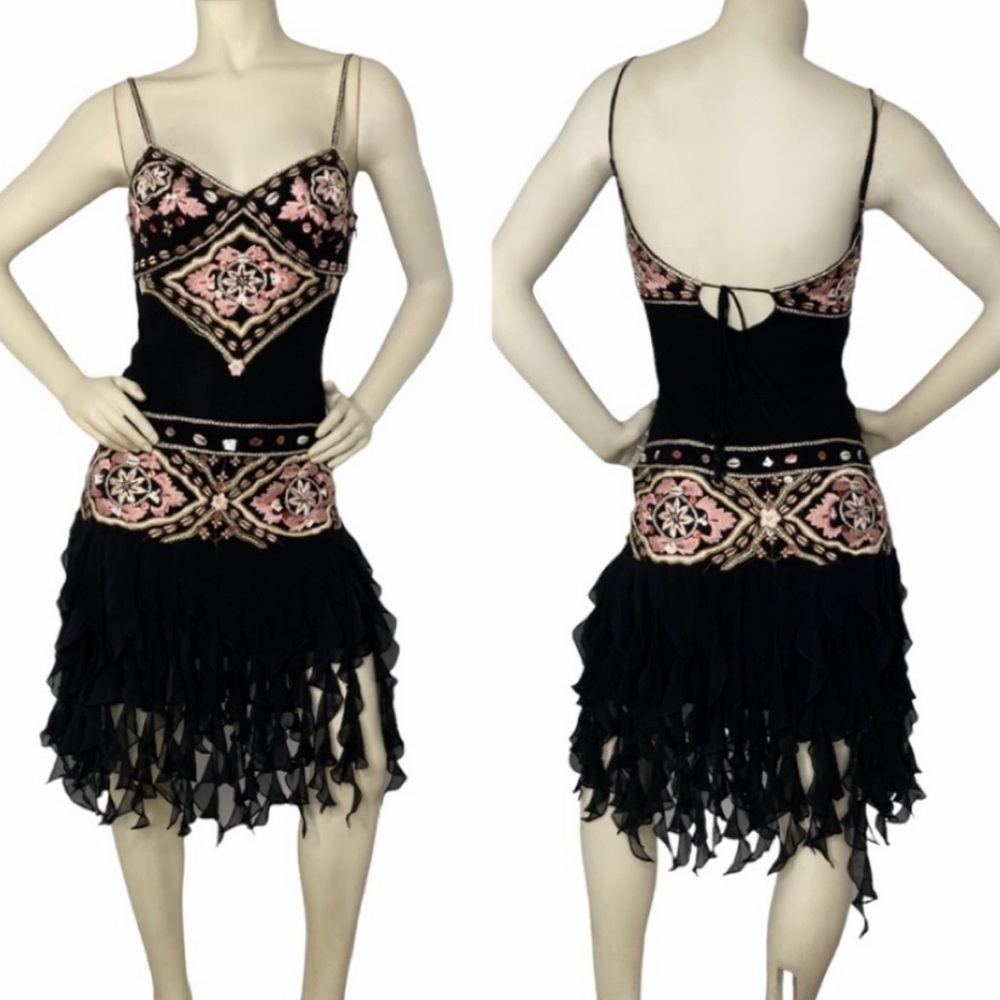 Vintage 100% Silk Beaded Dress Sue Wong Dress Vintage Beaded Dress Mermaid Prom